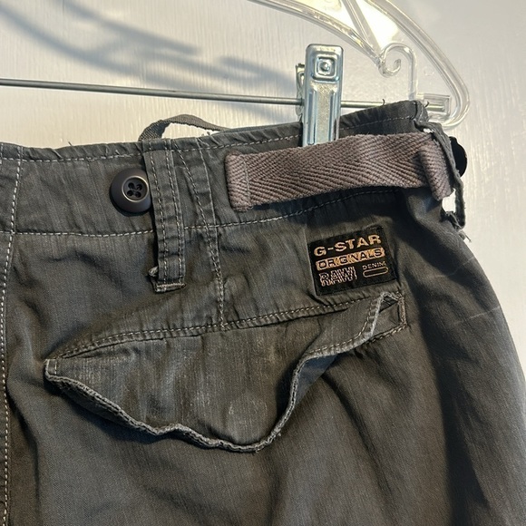 GUC: Vintage G-Star Raw Cargo shorts Men  XL (fits like M), built in waist adj - Picture 10 of 14